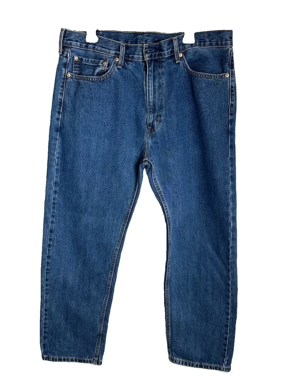 Levi's 505 Jeans Mens 38x30 Regular Fit Straight Leg Denim Cotton Medium Wash